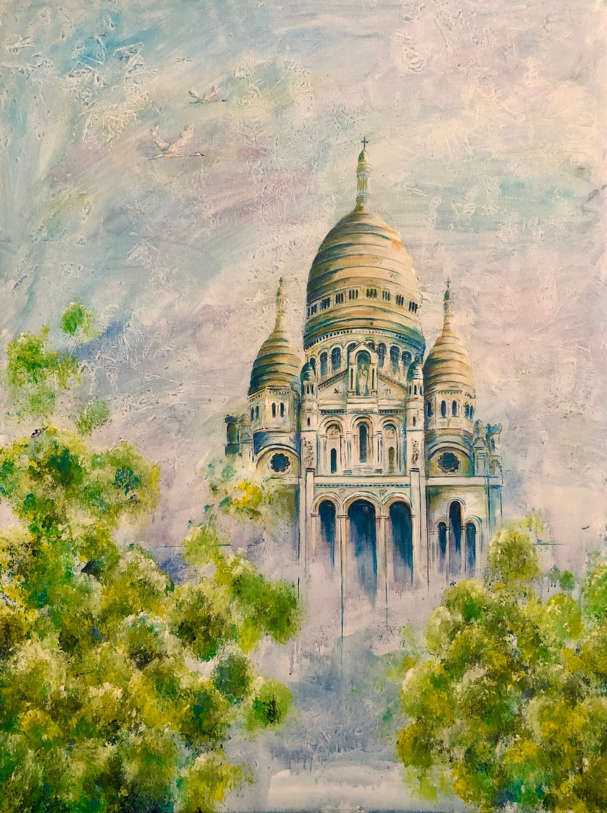Sacre Coeur — original painting by Lucia Tužinská